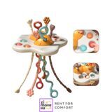 Developmental busy board toy (pull toy, teether)