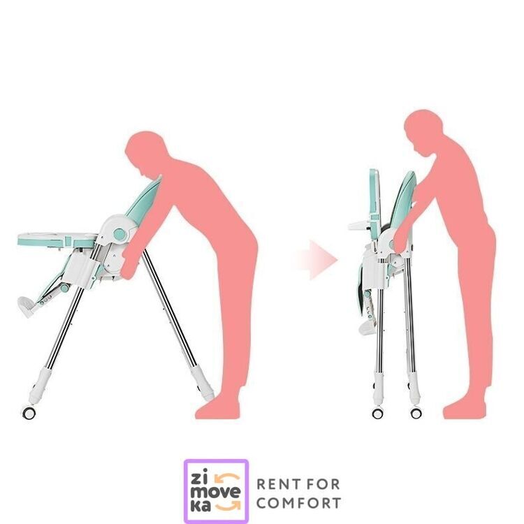 Adjustable feeding chair with wheels