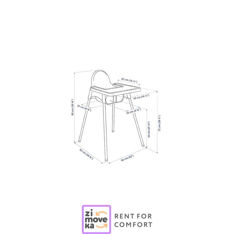 High chair for feeding children