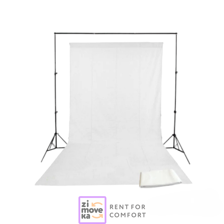 Background with support stand for photo and video shooting